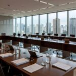Sala de conferências em São Paulo para evento Agro Thinkers sobre agronegócio e mercado financeiro