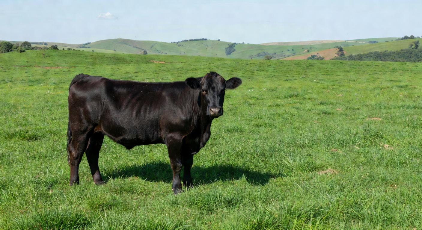 São Bibiano Elizabeth II FIV8738, arrematada por R$ 153 mil pela Agriangus, de Portugal — Foto: Gustavo Rafael