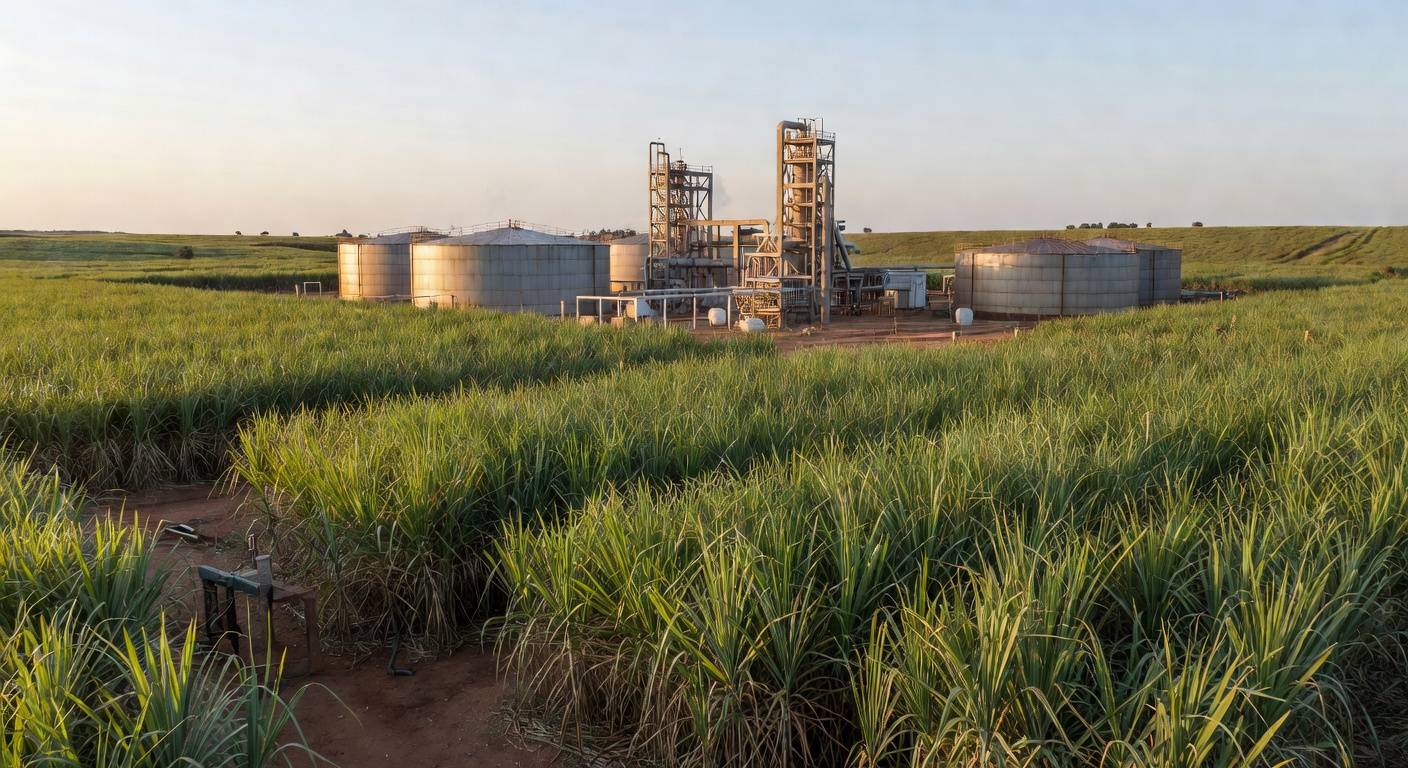 Usina de etanol no Brasil representando venda de operações da Raízen