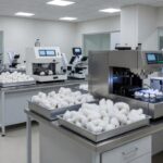 Laboratório de análise de fibras de algodão com equipamentos modernos
