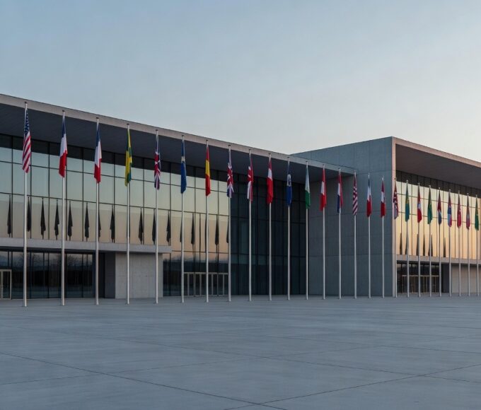 Cúpula do G7 com bandeiras após anúncio de acordo diplomático