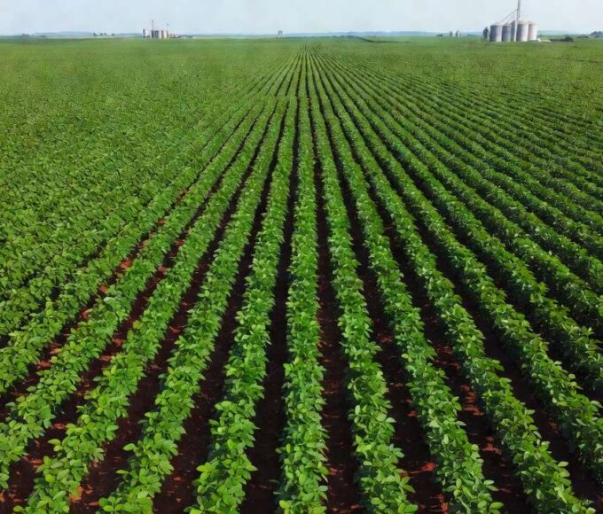Plantação de soja no Brasil com alta nos preços