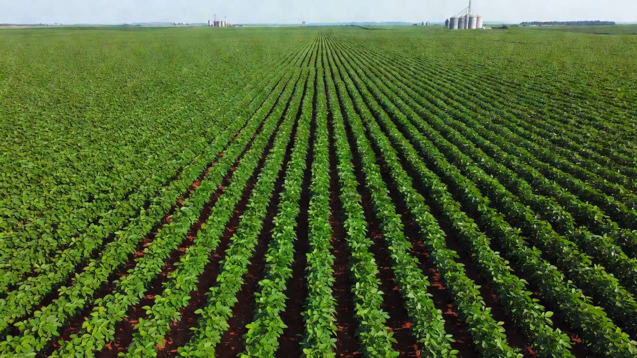 Plantação de soja no Brasil com alta nos preços
