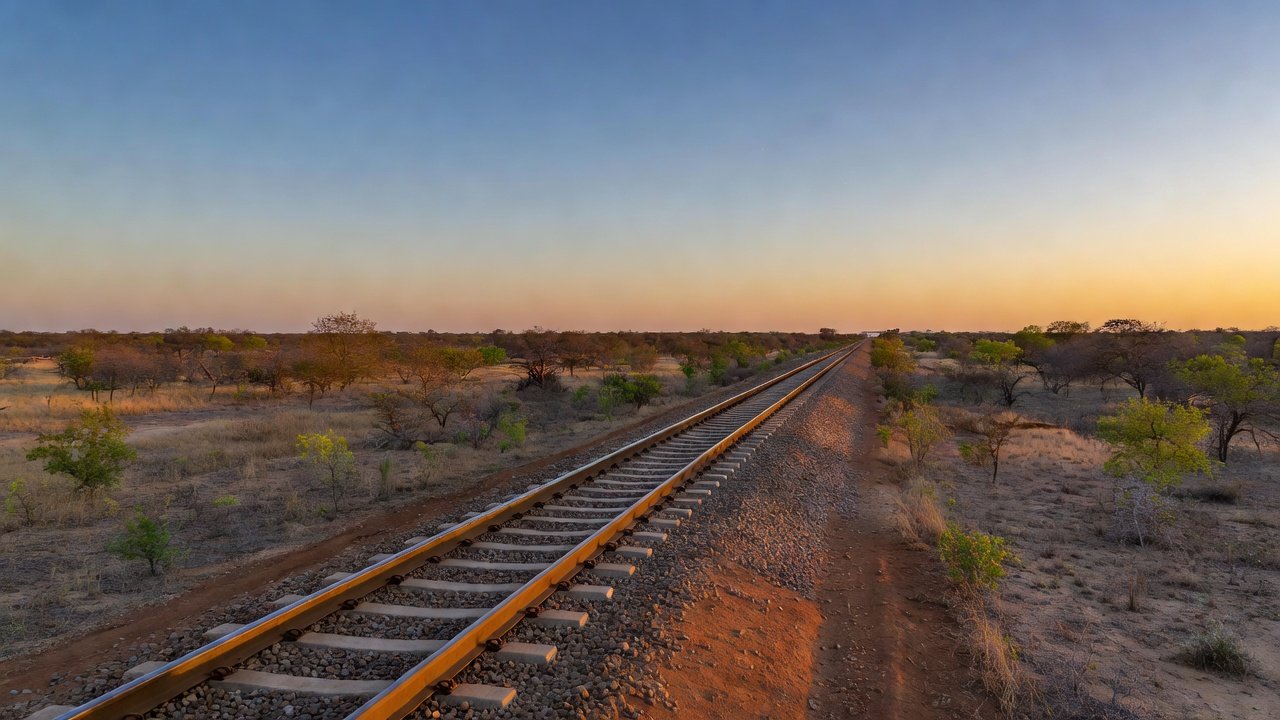 Trilhos de nova ferrovia ligando Transnordestina a Barcarena no Brasil