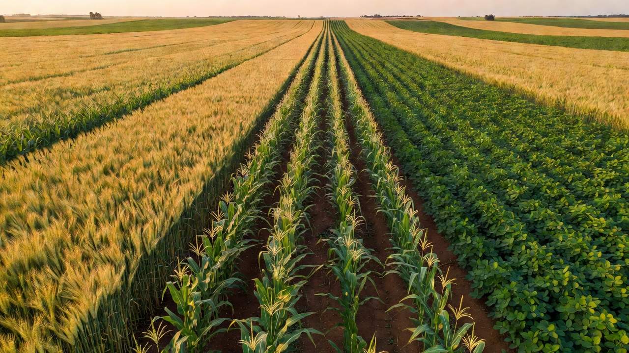 Campos de trigo, milho e soja no Brasil com contratos recuando na CBOT