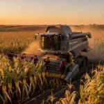 Colheitadeira Fendt IDEAL 9T em lavoura de milho no Brasil
