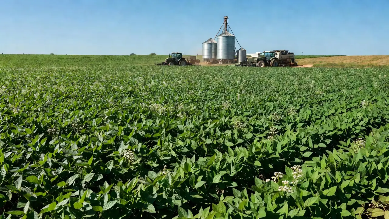 Lavoura de soja representando a agroindústria brasileira