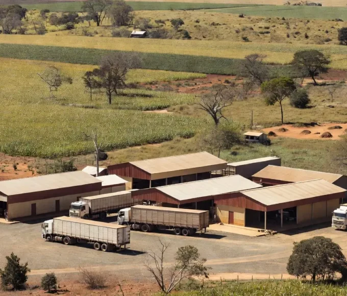 Centro de distribuição da Luft Logistics; empresa testa modelo de unidades menores e mais próximas das regiões produtoras. Crédito: Luft Logistics/Divulgação.