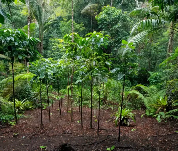 Regeneração florestal com polpa de café na Mata Atlântica brasileira