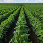 Plantação de soja no Brasil após relatório Pro Farmer sobre queda de preços