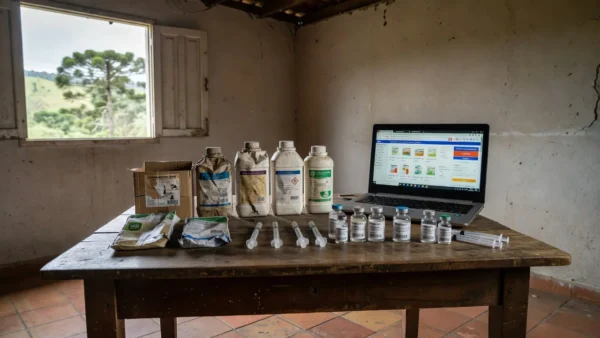 Operação da Polícia Civil e da CIDASC apreendeu agrotóxicos, anabolizantes e medicamentos em Indaial. Foto: Divulgação/Polícia Civil