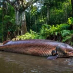 Gigante de 137,9 kg: pirarucu de 2,46 metros bate recorde em reserva brasileira