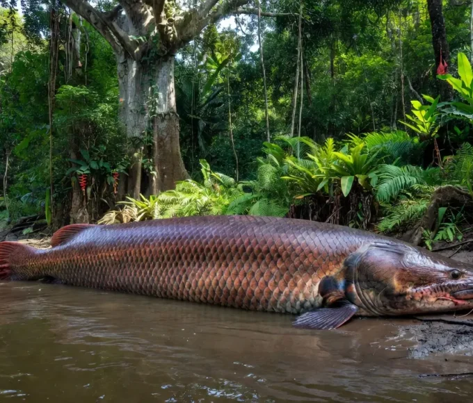 Gigante de 137,9 kg: pirarucu de 2,46 metros bate recorde em reserva brasileira