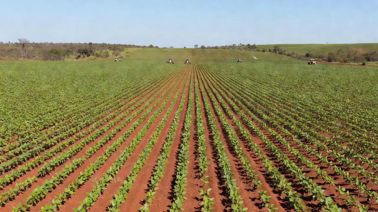 Plantação de soja em Mato Grosso na safra 2026/27
