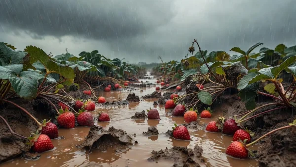 Morango cravejado em São José do Rio Preto (SP) — Foto: TV TEM/Reprodução