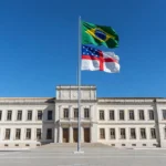 Palácio do Governo em Aracaju, Sergipe, simbolizando reeleição de governador no primeiro turno