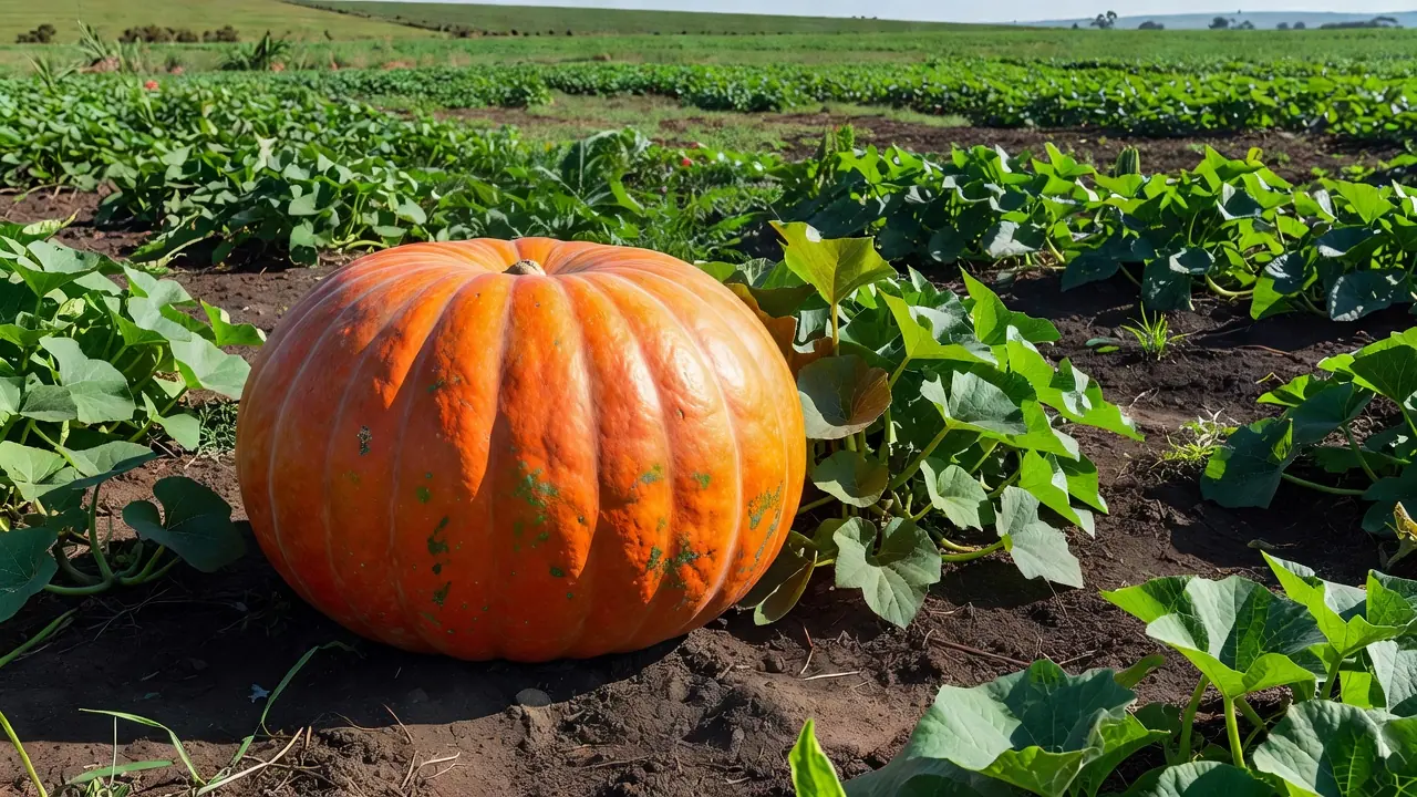 Abóbora gigante de 1.432 quilos colhida nos EUA pode bater recorde mundial. — Foto: Reprodução/Instagram/@northeastgiantpumpkin