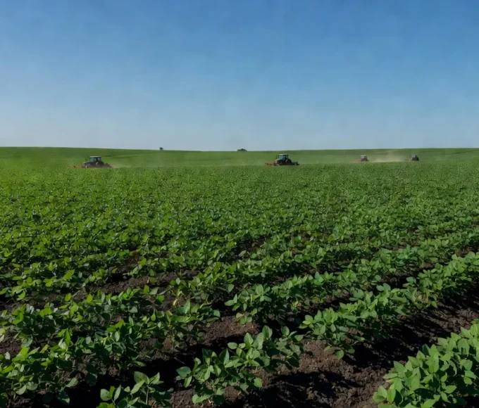 Plantação de soja em Mato Grosso durante safra 2026/27