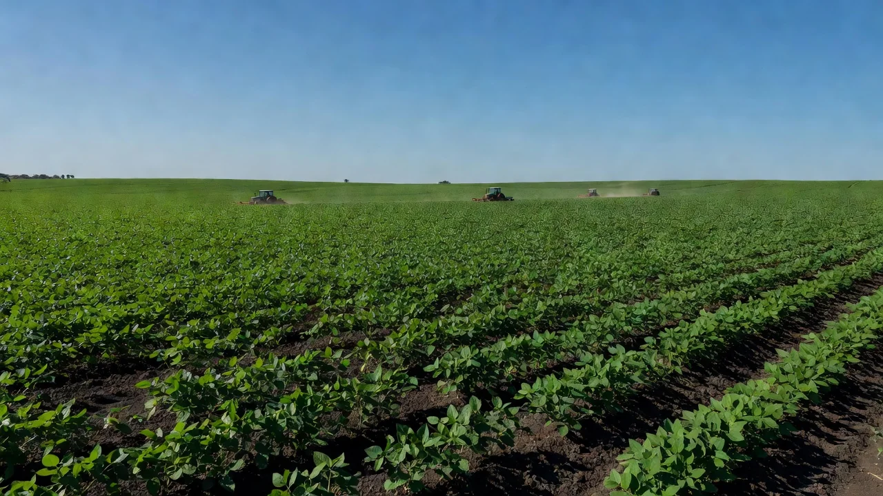Plantação de soja em Mato Grosso durante safra 2026/27
