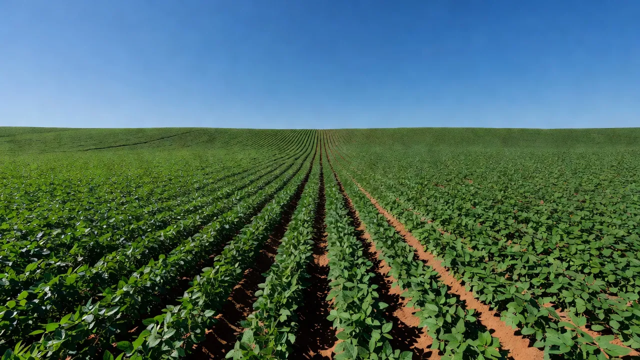Lavoura de soja no Brasil representando o agronegócio e diálogo com o governo